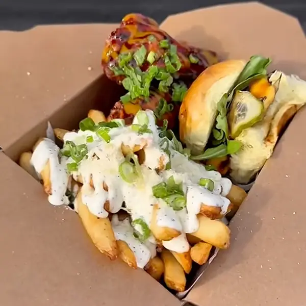 burger and fries