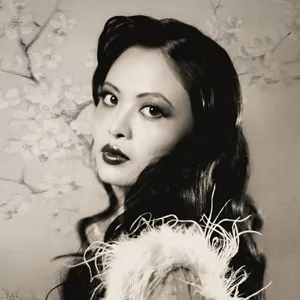 vintage photo of a woman with dark hair